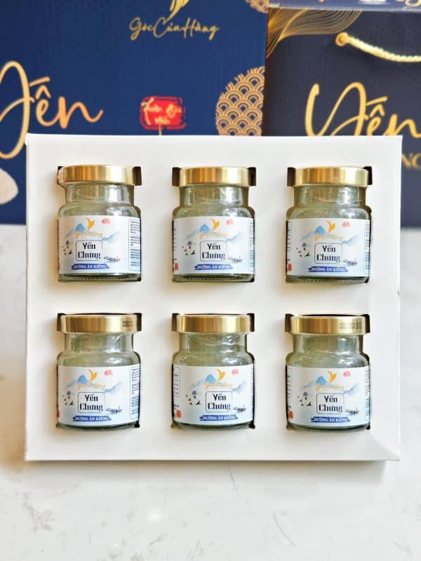 Set Quà 6 Yến chưng tiệt trùng ( kèm hộp quà giấy) - Yến Sào Góc Của Hằng - Hình ảnh 6