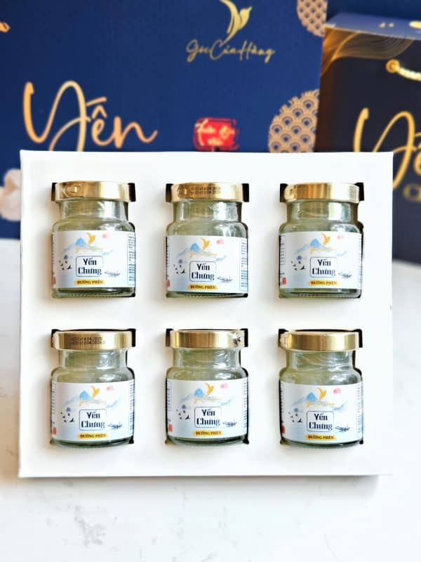 Set Quà 6 Yến chưng tiệt trùng ( kèm hộp quà giấy) - Yến Sào Góc Của Hằng - Hình ảnh 4